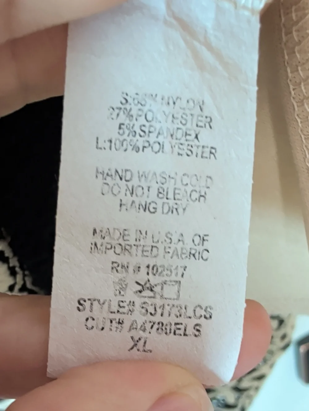 Soprano Black and Cream Lace Stripe Pencil Skirt - Picture 4 of 6